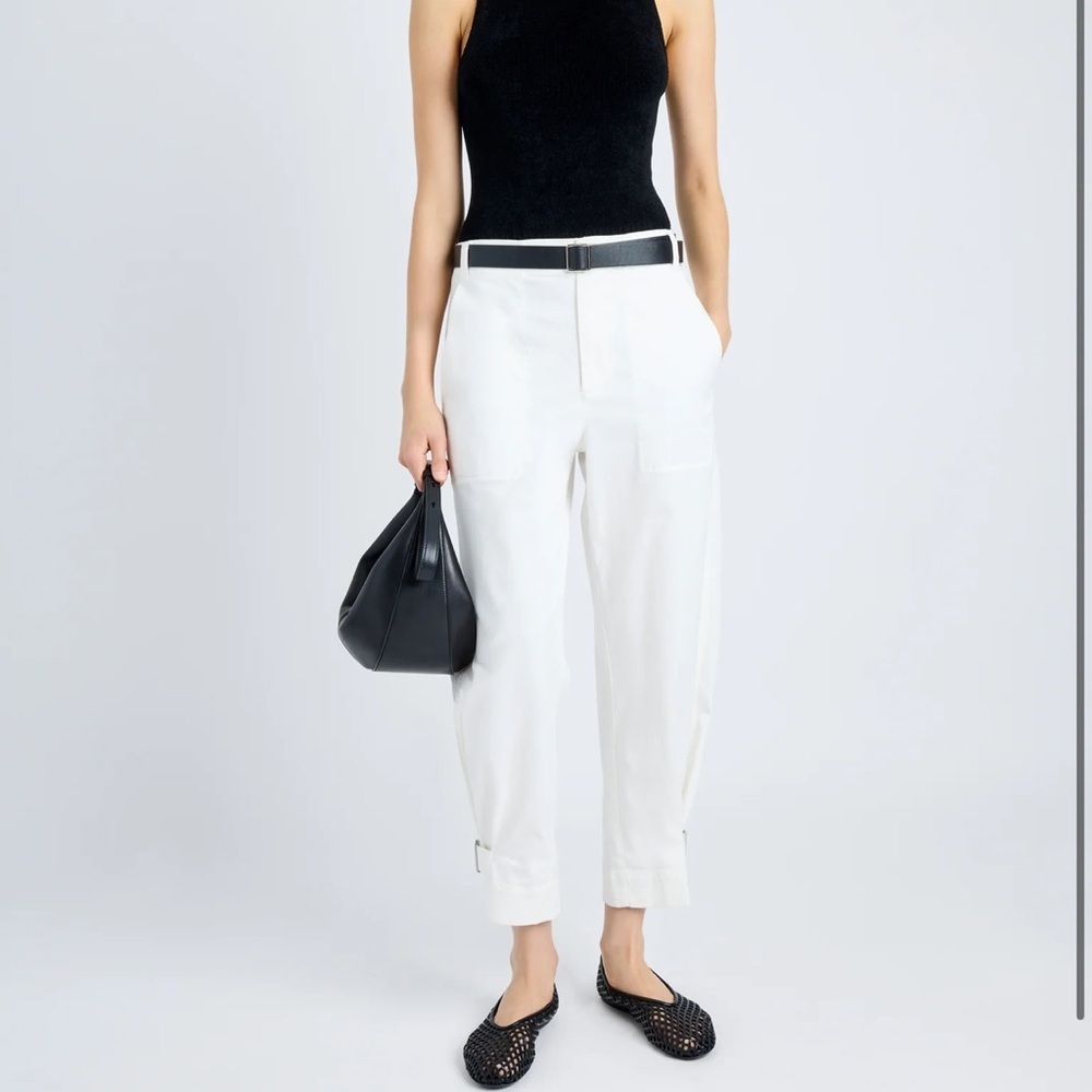 Proenza Schouler Kay Pant In Off White Cotton Twill Pants Size 0